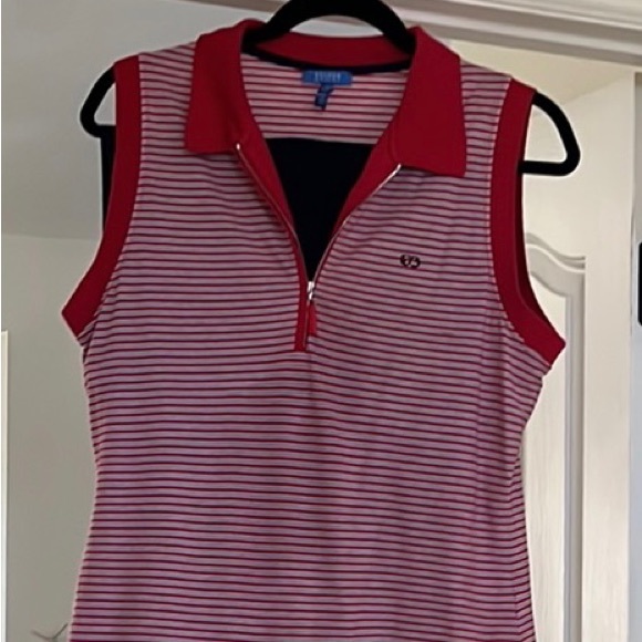 EUC “Escada” navy & red pant set. - Picture 9 of 11